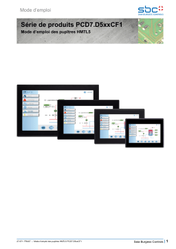 SBC PCD7.D5xxCF1 HTML5 Web Panel Manuel du propriétaire
