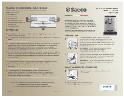 Saeco HD8772/47 Minuto Super-automatic espresso machine Guide de démarrage rapide