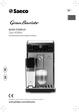 Saeco HD8965/01 GranBaristo Kaffeevollautomat Manuel du propriétaire