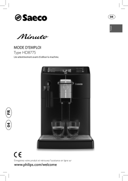 Saeco HD8775/48 Minuto Super-automatic espresso machine Manuel utilisateur