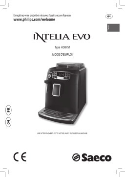 Saeco HD8755/01 Intelia Evo Volautomatische espressomachine Manuel du propriétaire