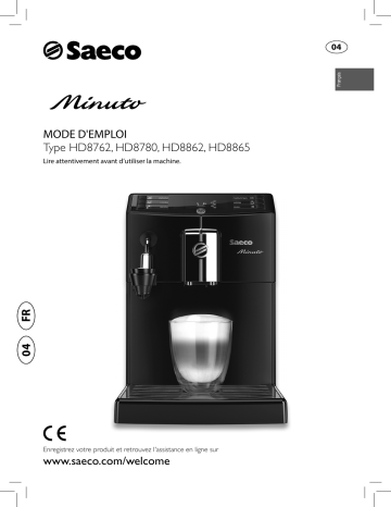 HD8662/09 | Saeco HD8662/01 Minuto Fuldautomatisk espressomaskine Manuel du propriétaire | Fixfr