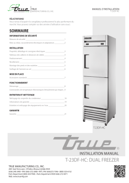 True T-23DF-HC Installation manuel