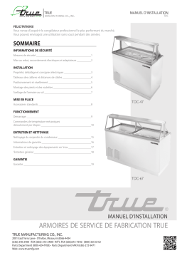 True TDC, THDC Dipping Cabinet Installation manuel