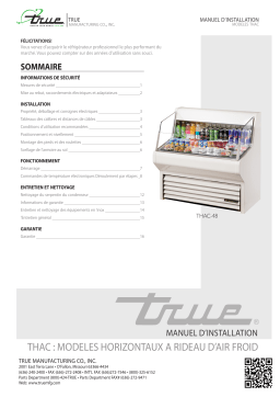 True THAC Horizontal Air Curtain Installation manuel