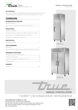 True STM Refrigerators/Freezers Swing and Slide Door Installation manuel