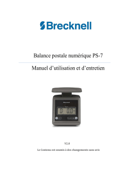 Brecknell PS7 Postal / Shipping Scales Manuel utilisateur