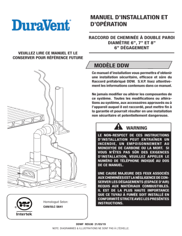 DuraVent DDW Guide d'installation | Fixfr