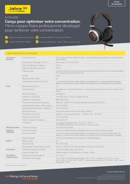 Jabra Evolve 80 UC Stereo USB-C Manuel utilisateur