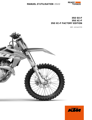 350 SX-F 2022 | KTM 350 XC-F 2022 Manuel du propriétaire | Fixfr