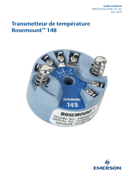 Rosemount 148 Transmetteur de température Mode d'emploi