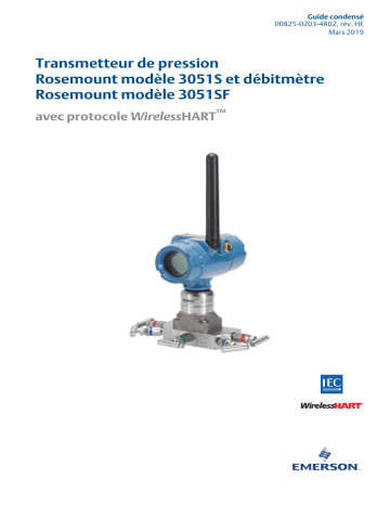 Rosemount 3051S Transmetteur de pression et débitmètre 3051SF avec protocole WirelessHART Mode d'emploi | Fixfr