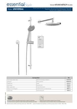 Keeney KIT-UNI140TSCP Universal Polished Chrome 2-handle Shower Faucet Manuel utilisateur