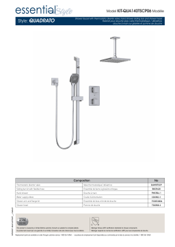 Keeney KIT-QUA140TSCP Quadrato Polished Chrome 2-handle Shower Faucet Manuel utilisateur