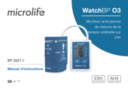 Microlife WatchBP O3 Ambulatory (2G) Professional 24-hour blood pressure monitor Manuel utilisateur