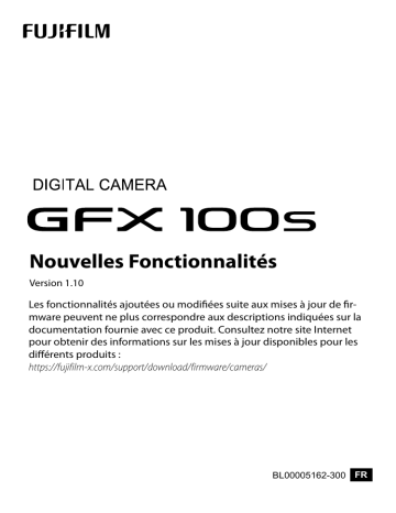 Fujifilm GFX100S Camera Manuel utilisateur | Fixfr