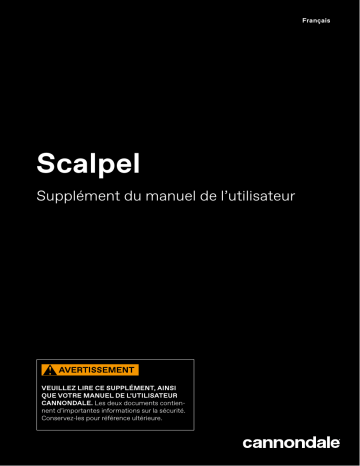 Cannondale Scalpel & Scalpel SE Rev. 2 2021 Manuel du propriétaire | Fixfr