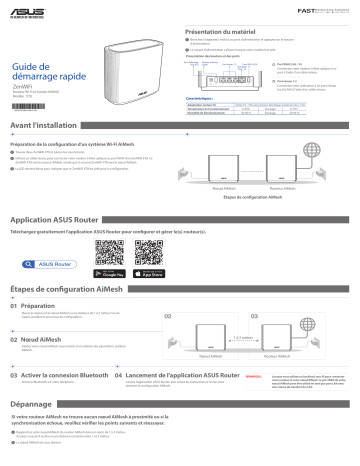 Asus ZenWiFi AX (XT8) 4G LTE / 3G Router Guide de démarrage rapide | Fixfr
