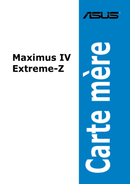 Asus MAXIMUS IV EXTREME-Z Motherboard Manuel utilisateur