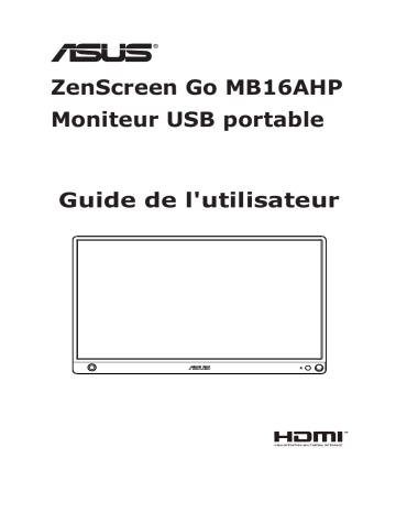 Asus ZenScreen Go MB16AHP Monitor Mode d'emploi | Fixfr