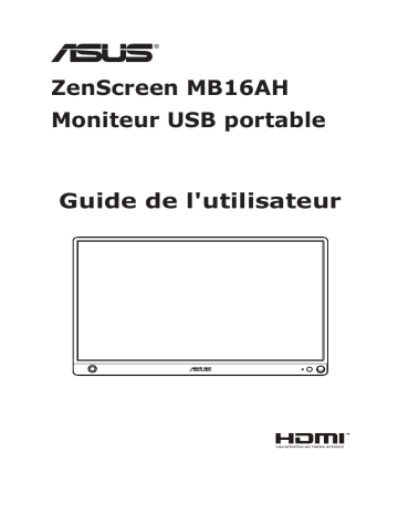 Asus ZenScreen MB16AH Monitor Mode d'emploi | Fixfr