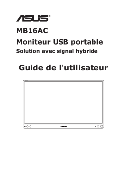 Asus ZenScreen MB16AC Monitor Mode d'emploi