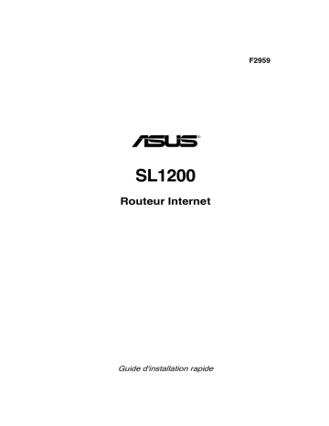 Asus SL1200 4G LTE / 3G Router Guide d'installation | Fixfr