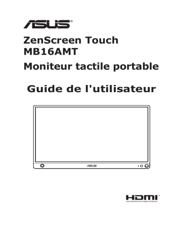 Asus ZenScreen Touch MB16AMT Monitor Mode d'emploi | Fixfr
