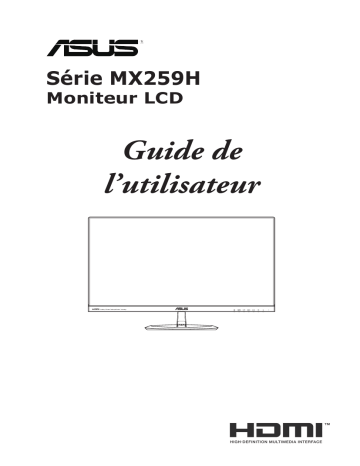 Asus Designo MX259H Monitor Mode d'emploi | Fixfr