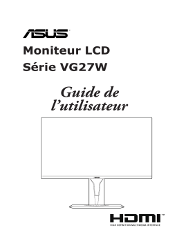 Asus TUF Gaming VG27WQ Monitor - Gaming Sery Mode d'emploi