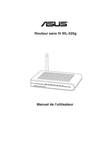 Asus WL-520g 4G LTE / 3G Router Manuel utilisateur | Fixfr