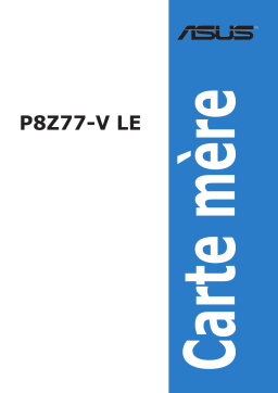 Asus P8Z77-V LE Motherboard Manuel utilisateur