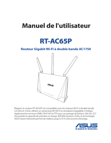 Asus RT-AC65P 4G LTE / 3G Router Manuel utilisateur | Fixfr