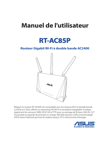Asus RT-AC85P 4G LTE / 3G Router Manuel utilisateur | Fixfr
