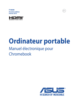 Asus Chromebook C201 Laptop Manuel utilisateur