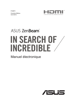 Asus ZenBeam E1 Projector Mode d'emploi