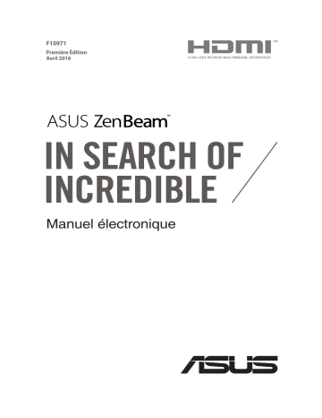 Asus ZenBeam E1 Projector Mode d'emploi | Fixfr
