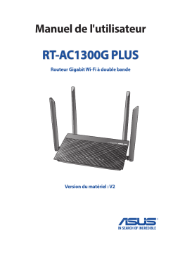 Asus RT-AC1300G PLUS V2 4G LTE / 3G Router Manuel utilisateur