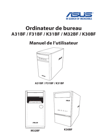 Asus K31BF Tower PC Manuel utilisateur | Fixfr