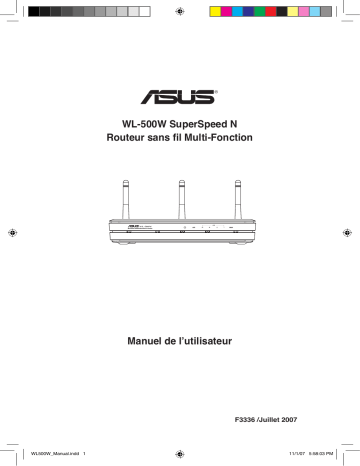 Asus WL-500W 4G LTE / 3G Router Manuel utilisateur | Fixfr