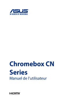 Asus Chromebox (commercial) Desktop Manuel utilisateur