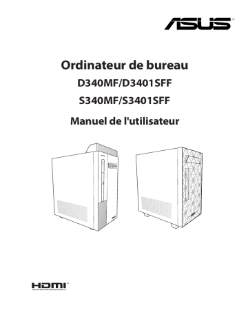 ExpertCenter D3 Mini Tower D3401SFF | S340MF | PRO S3401SFF | Asus PRO D340MF Desktop Manuel utilisateur | Fixfr