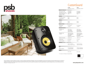 PSB Speakers CS1000 Universal In-Outdoor Speakers spécification | Fixfr