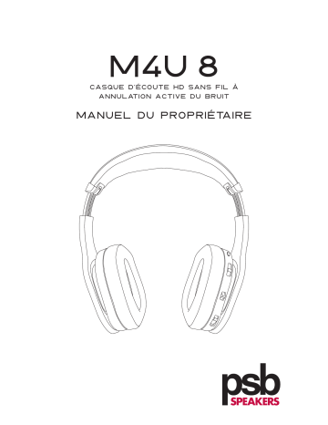 PSB Speakers M4U 8 Wireless ANC Headphones Manuel utilisateur | Fixfr