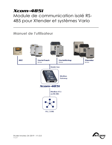 STUDER Xcom-485i Manuel utilisateur | Fixfr