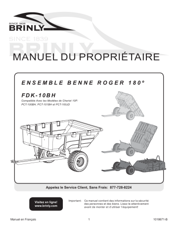 Brinly The Roger 180-Degree Full Dump Kit for Brinly-Hardy 10 cu. ft. Poly Carts Manuel du propriétaire | Fixfr
