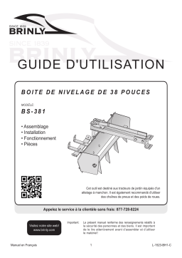 Brinly BS-381BH 38” Sleeve Hitch Box Scraper Manuel du propriétaire