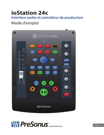PRESONUS ioStation 24c 2x2 USB-C®-Compatible Audio Interface and Production Controller Manuel du propriétaire | Fixfr