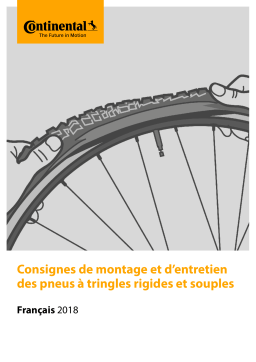 Continental Clincher and folding tyres Mode d'emploi