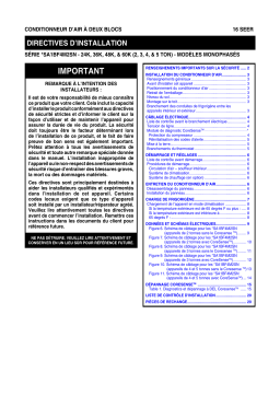 Westinghouse FSA1BF Guide d'installation